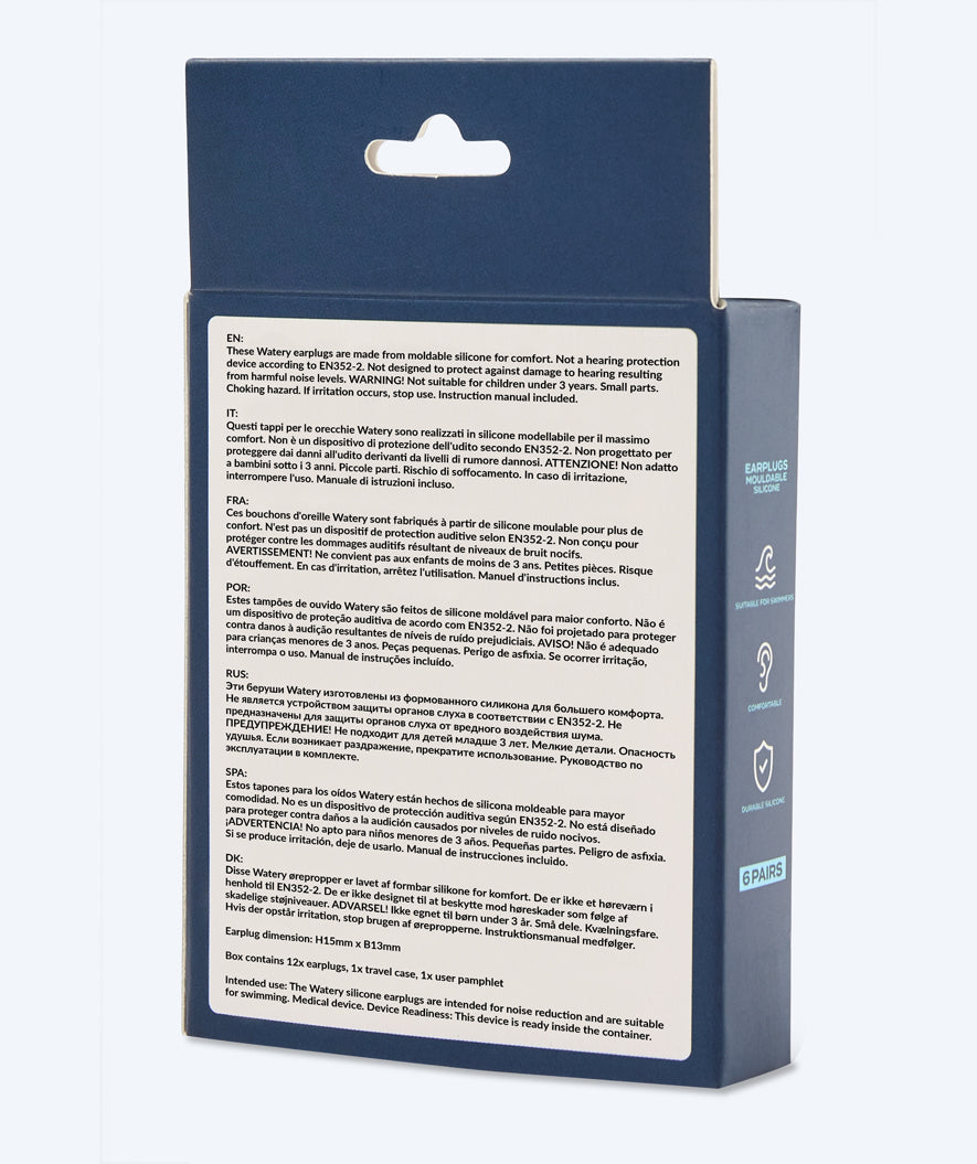 Watery ørepropper til barn - Indra 6 par - Lyserød