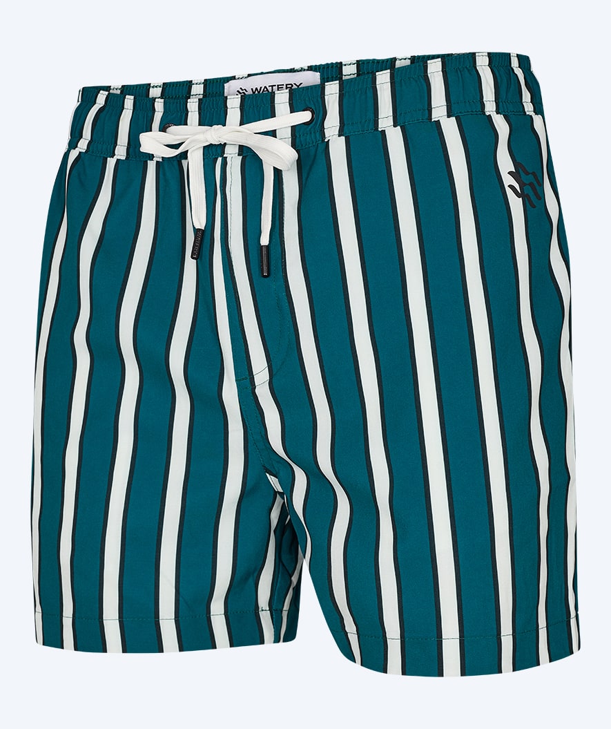 Watery badeshorts til menn - Kelvin Eco - Grønn/hvit