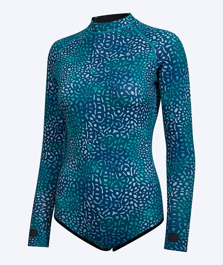 Watery neopren springsuit til damer - Lady Open Back - Grønn/Blå