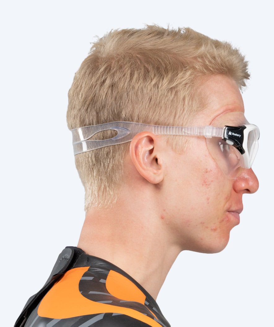 Watery svømmemaske til voksne - Mantis - Hvit/grå