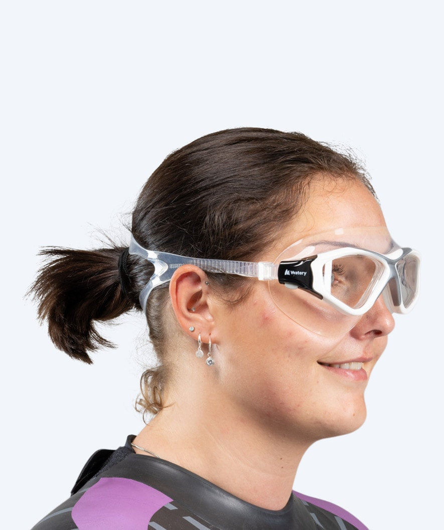 Watery svømmemaske til voksne - Mantis - Hvit/grå