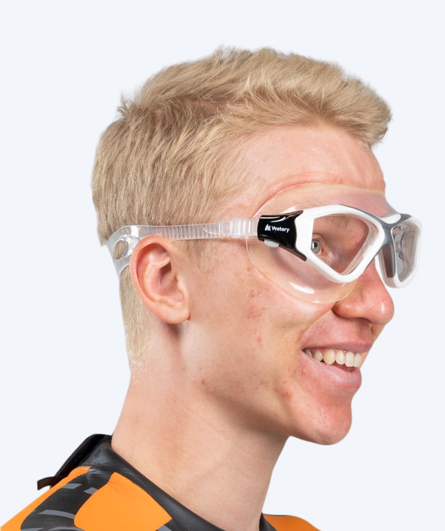 Watery svømmemaske til voksne - Mantis - Hvit/grå