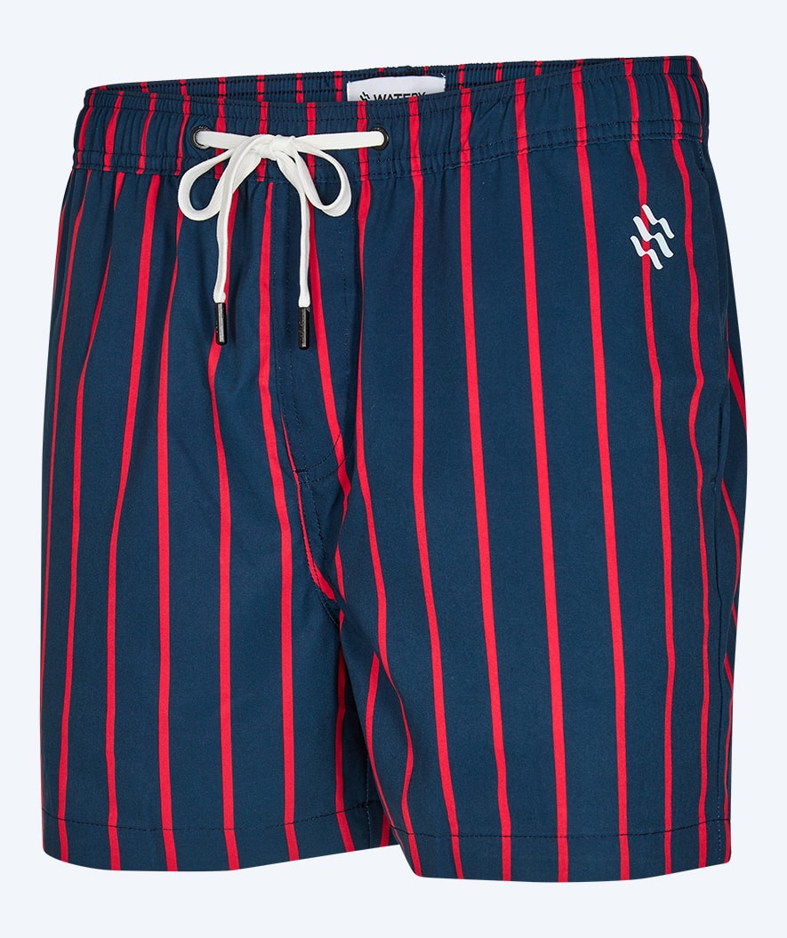 Watery badeshorts til menn - Marilla Eco - Mørkeblå/rød