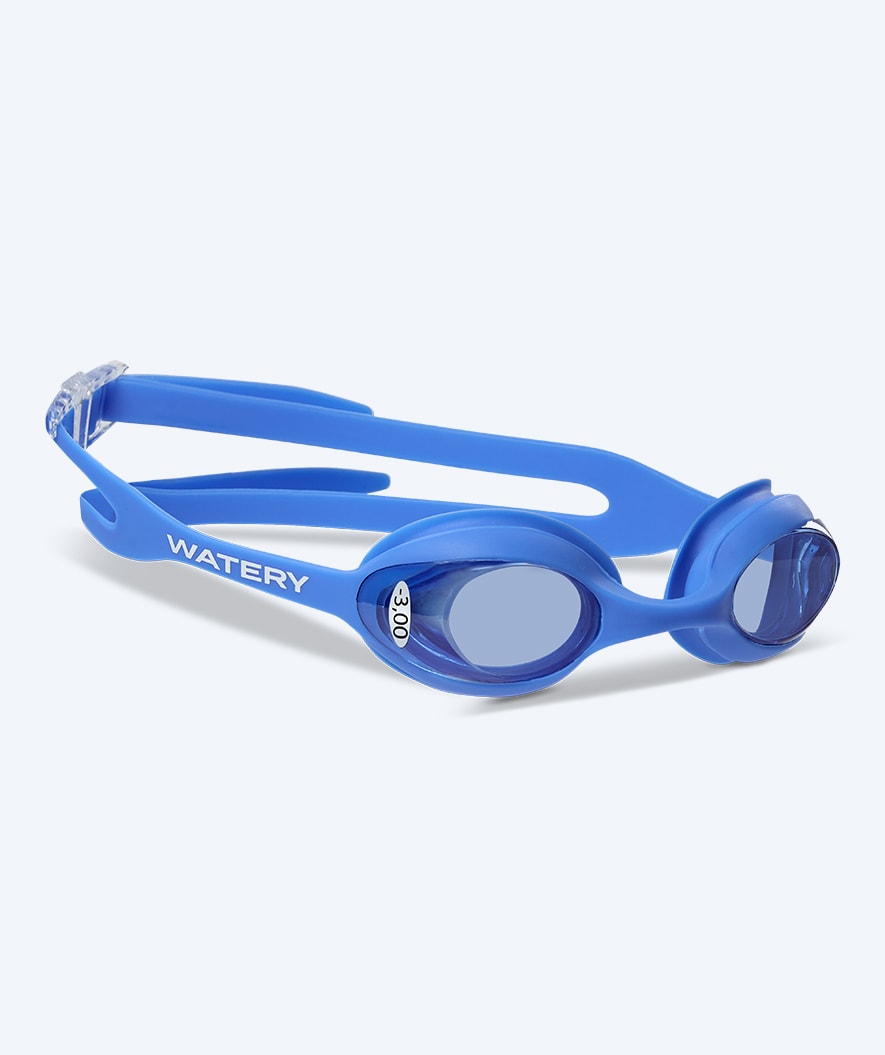 Watery nærsynte svømmebriller med styrke til barn - (-1.0) til (-4.0) - Matira - Blå (Blå)