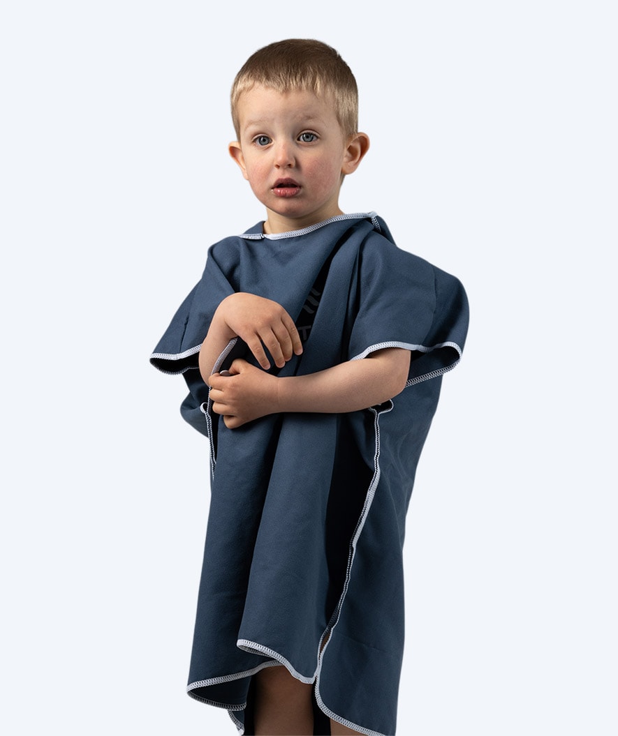 Watery badeponcho til barn (1-6) - Microfiber - Mørkeblå