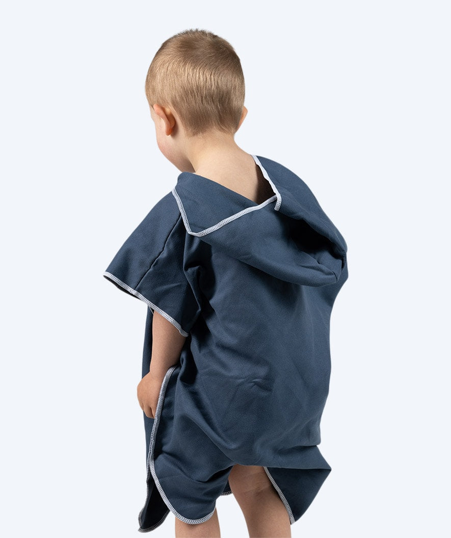 Watery badeponcho til barn (1-6) - Microfiber - Mørkeblå