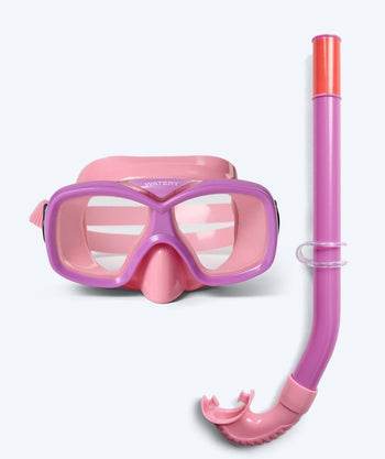 Watery Combo snorkelsett til junior (8-15) - Misu - Lyserød/lilla