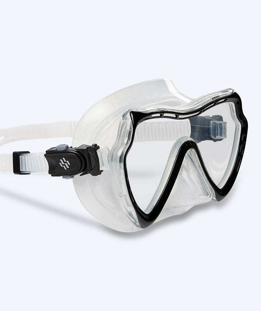 Watery dykkemaske til voksne (fra 15 år) - Nebula - Svart