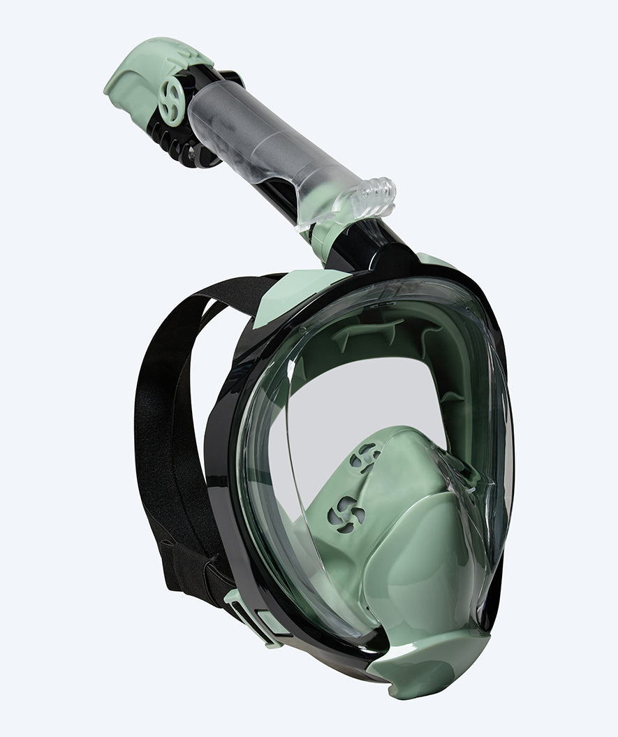 Watery full face dykkemaske til voksne - Ocean Pro - Mørkegrønn