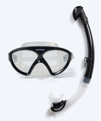 Watery Combo snorkelsett til junior (8-15) - Ohio - Svart