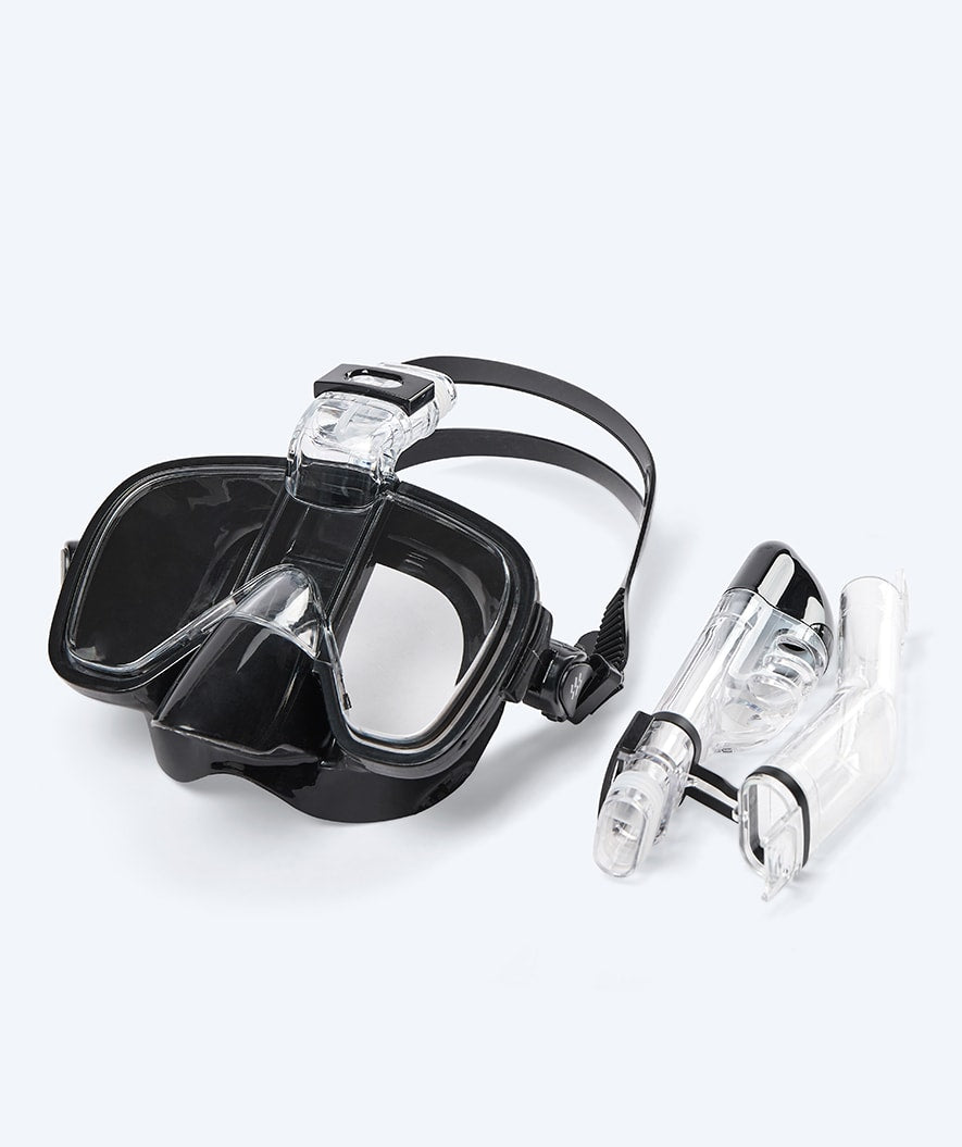 Watery full face snorkelmaske til barn - Pearl - Svart