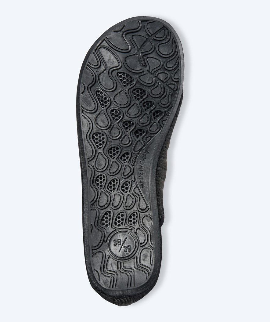 Watery neopren badesko til voksne - Poseidon - Svart