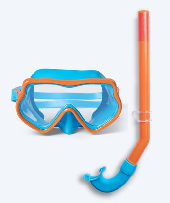 Watery Combo snorkelsett til barn (4-10) - Pulina - Blå/oransje