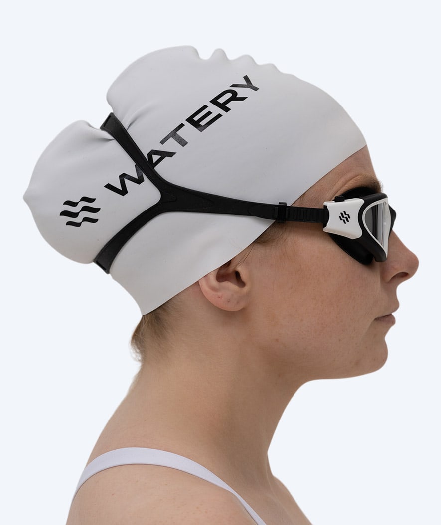 Watery mosjons svømmebriller - Raven Mirror - Svart/hvit