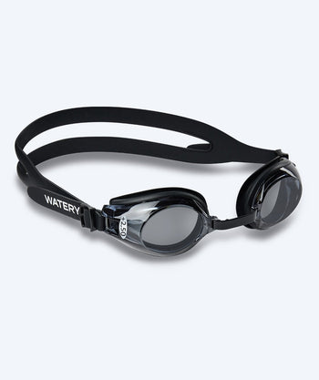 Watery langsynte svømmebriller med styrke til voksne - (+2.0) til (+4.5) - Ridley - Svart (Smoke linse)