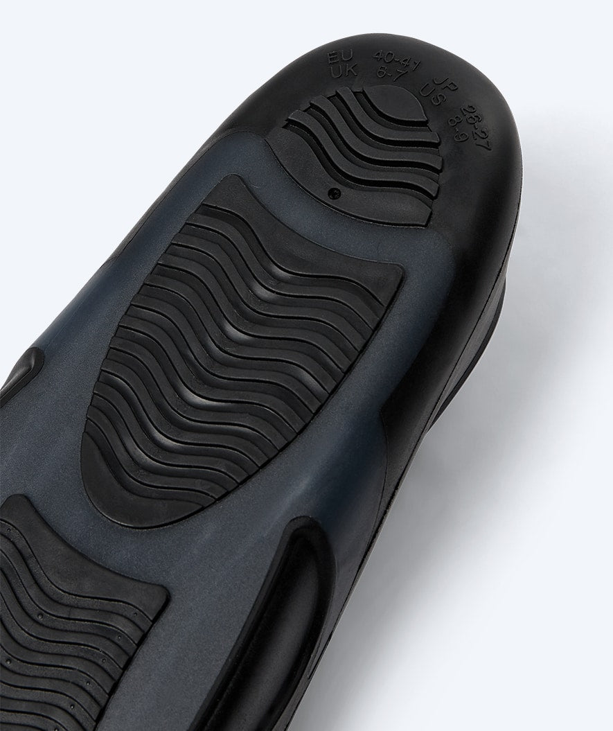 Watery dykkerføtter til voksne - Rilian - Svart/klar