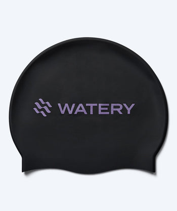 Watery badehette - Signature Metallic - Svart/lilla