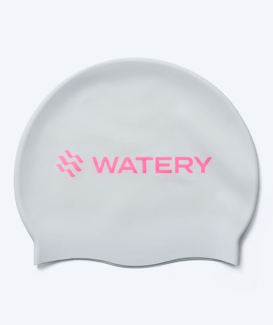 Watery badehette - Signature Metallic - Hvit/rosa