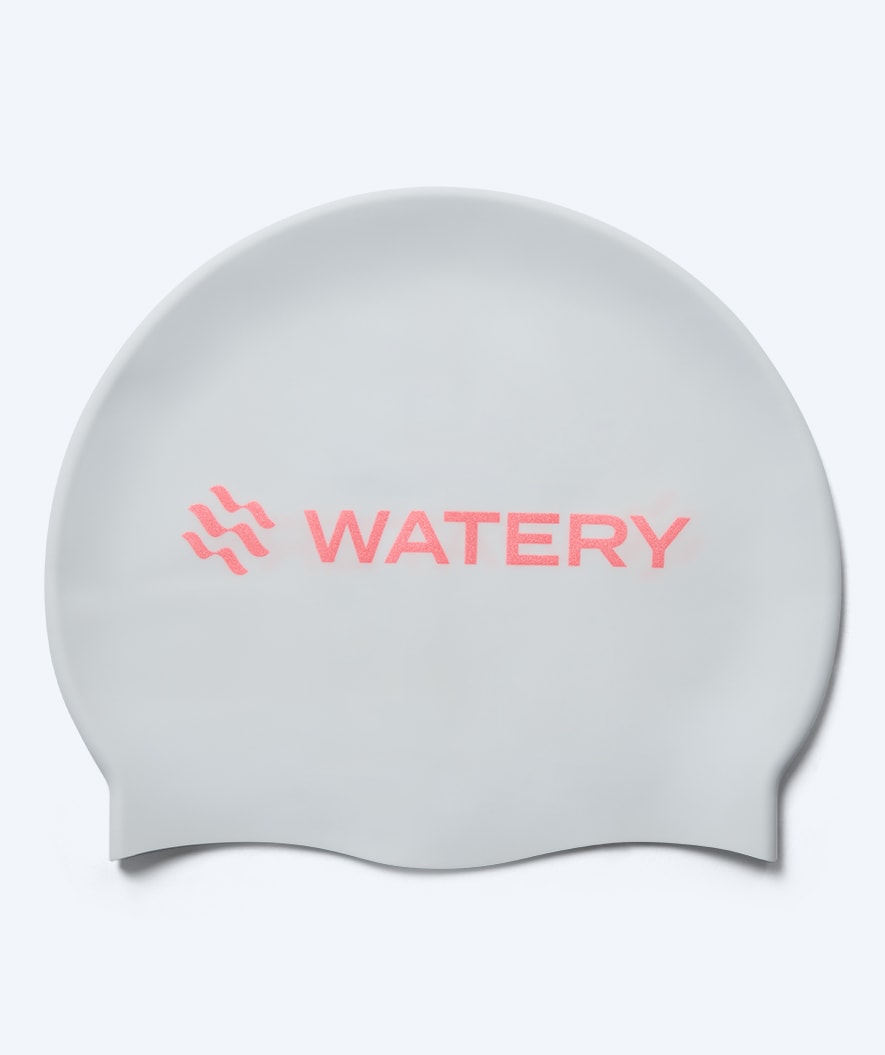 Watery badehette - Signature Metallic - Hvit/ljusrosa