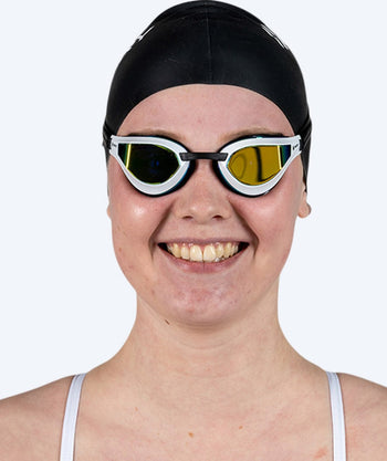 Watery mosjonssvømmebriller - Superior Mirror - Hvit/svart