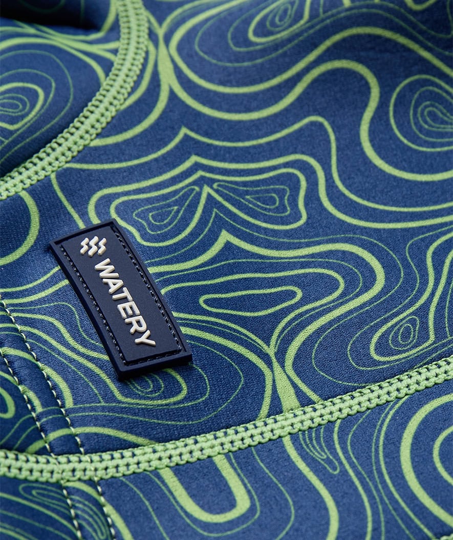 Watery bleiebadebukser til barn - Thetis Youngster - Grønn/blå