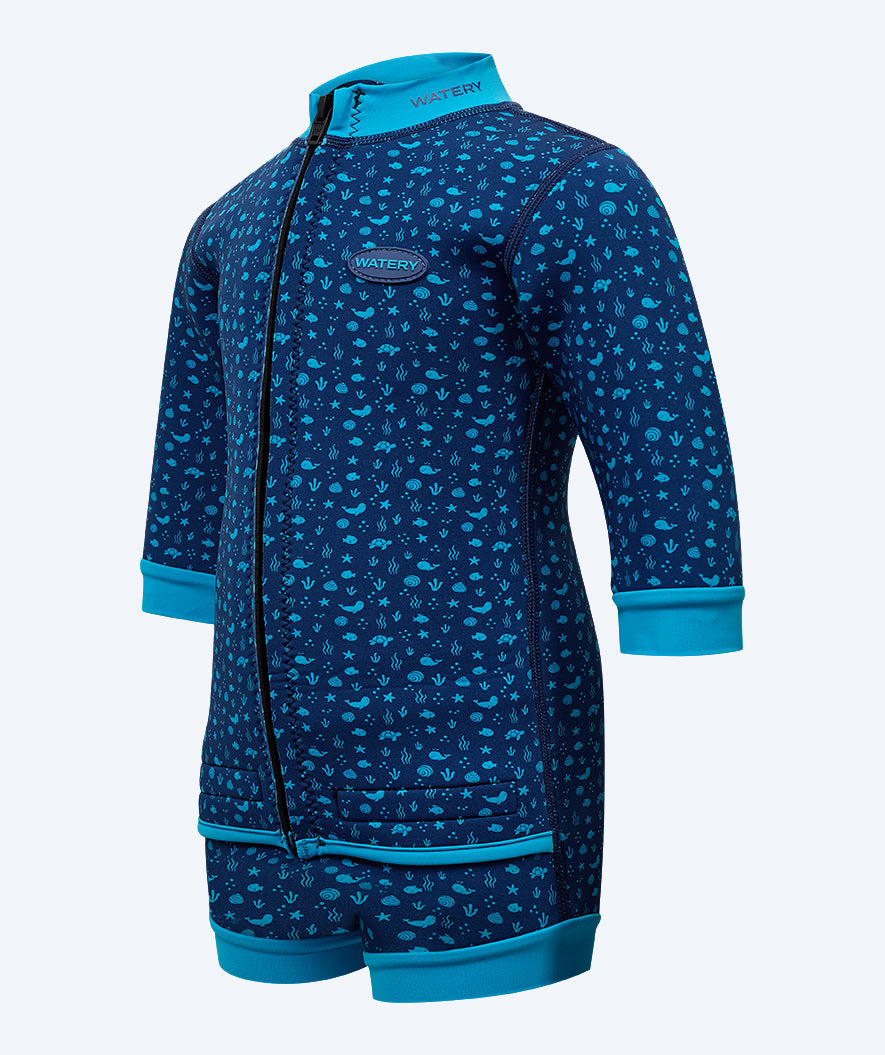 Watery våtdrakt til baby - Tropical Wrap'n Nappy - Atlantic Blue