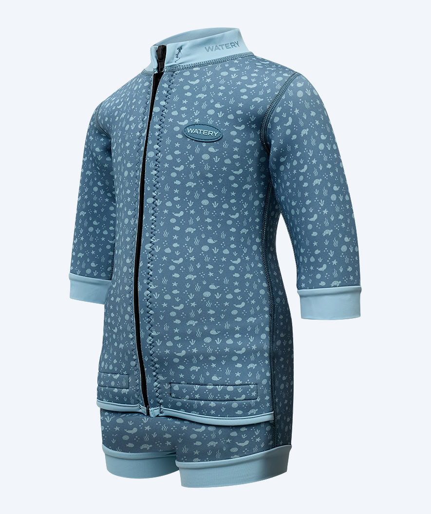 Watery våtdrakt til baby - Tropical Wrap'n Nappy - Lyseblå