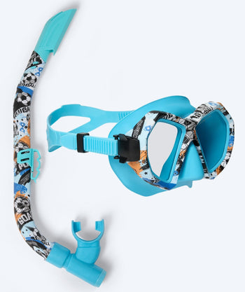 Watery Combo snorkelsett til junior (8-15) - Riku Camo - Blå