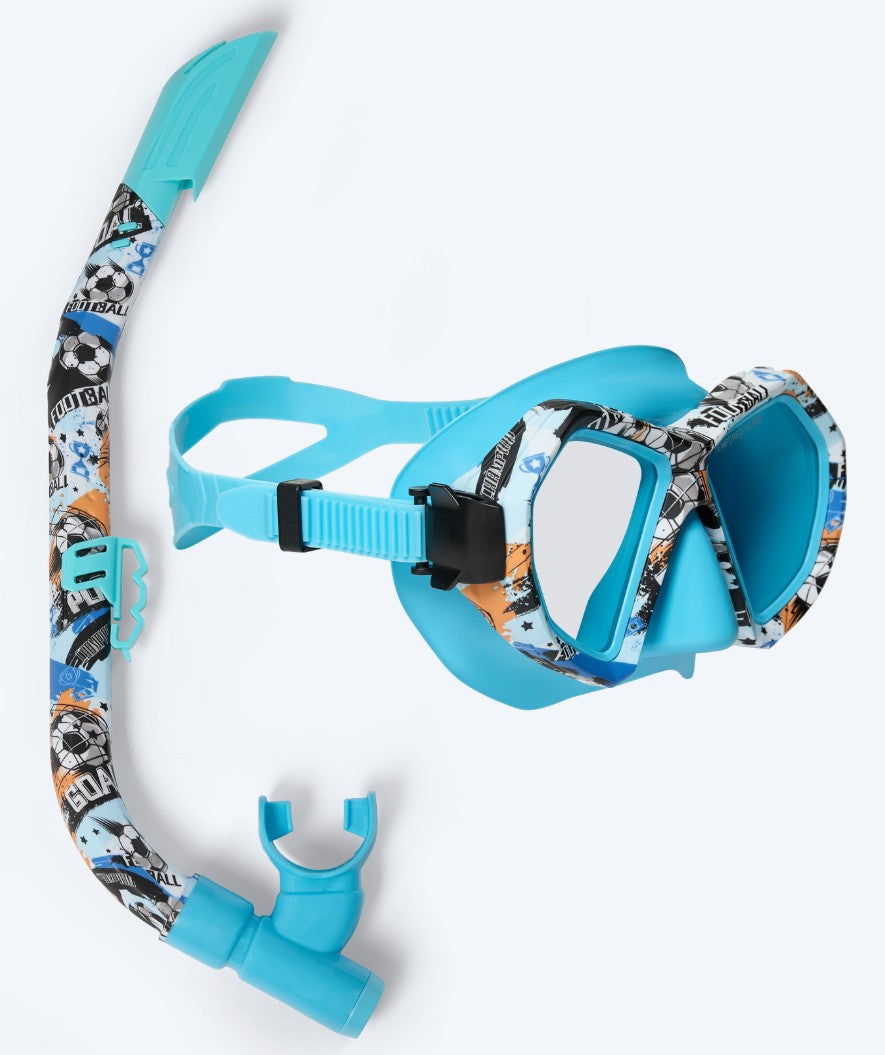 Watery Combo snorkelsett til junior (8-15) - Riku Camo - Blå
