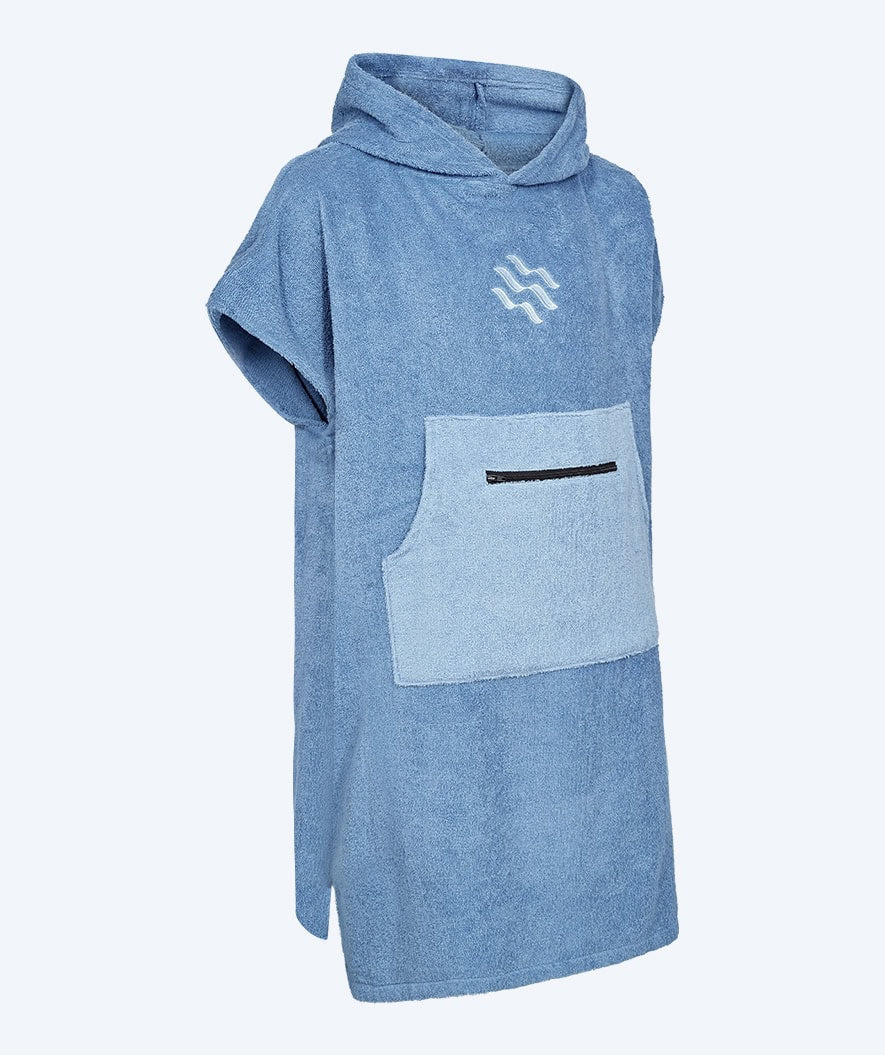 Watery badeponcho til junior (6-15) - Bomull - Atlantic Blue