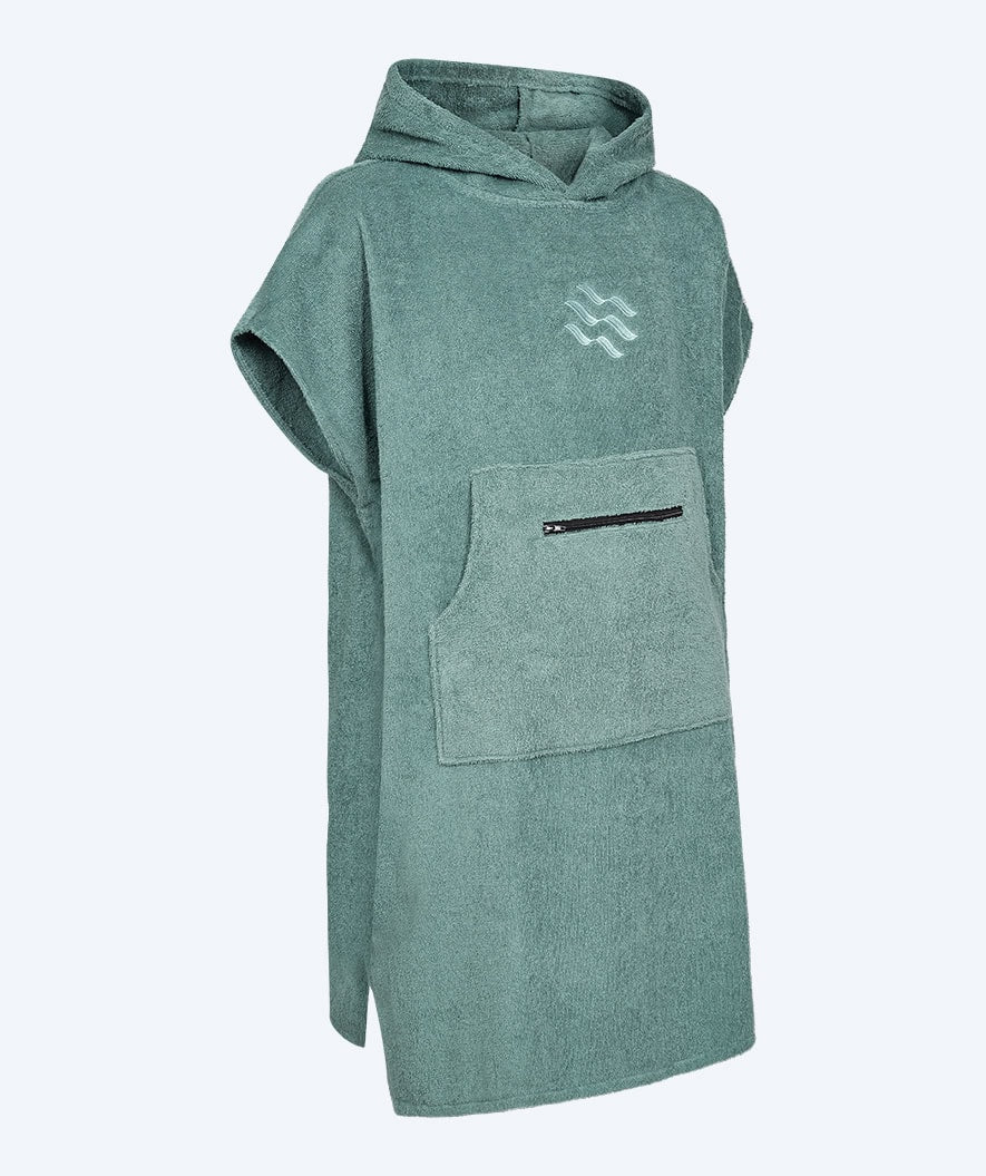 Watery badeponcho til junior - Bomull - Forrest Green