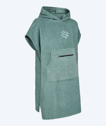 Watery badeponcho til junior (6-15) - Bomull - Forrest Green