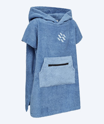 Watery badeponcho til barn (1-6) - Bomull - Atlantic Blue