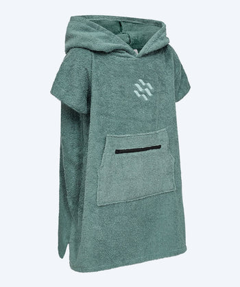 Watery badeponcho til barn (1-6) - Bomull - Forrest Green