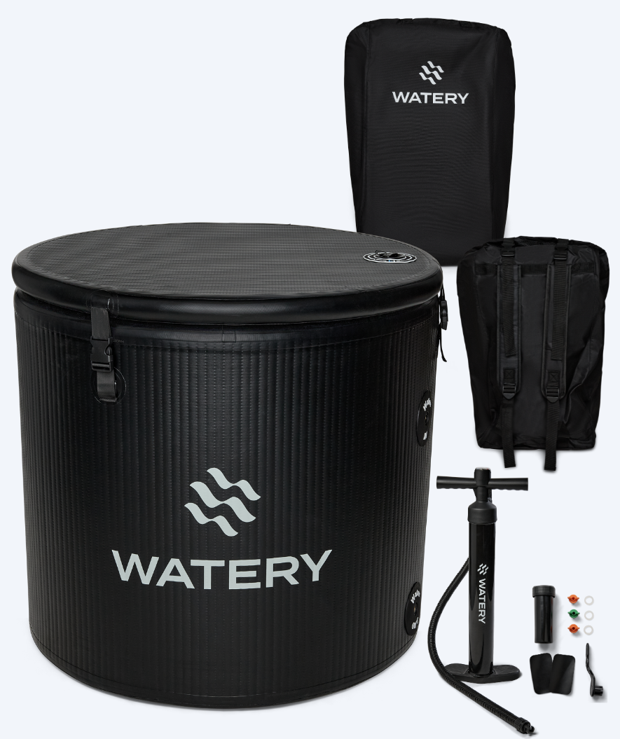 Watery oppblåsbart isbad - Deluxe - Svart