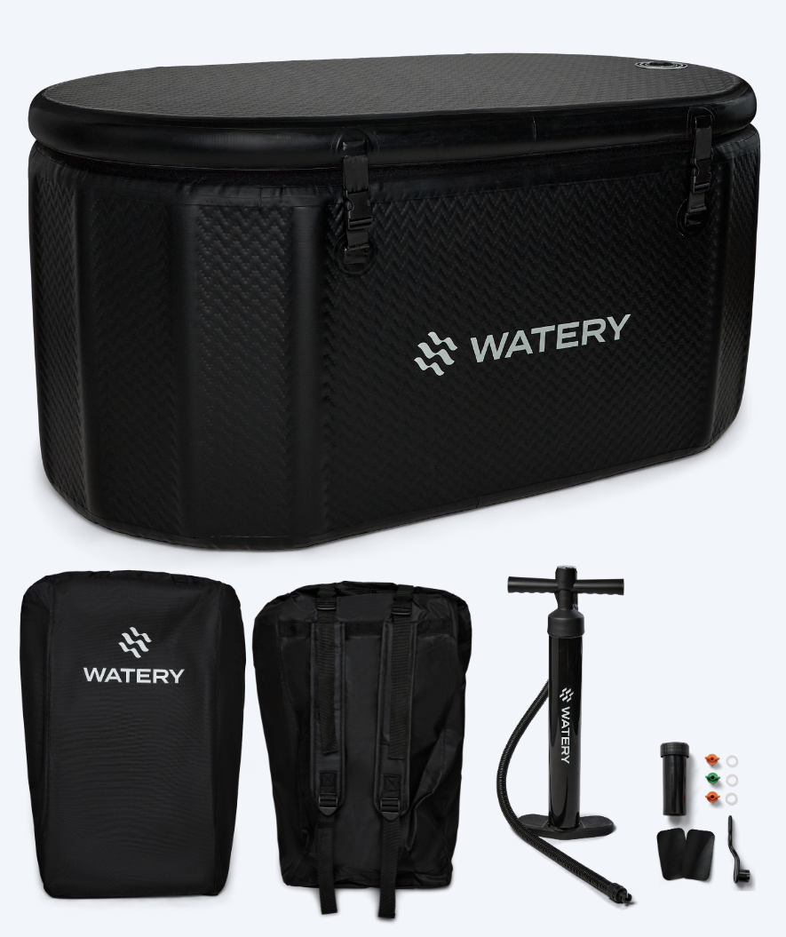 Watery oppblåsbart isbadekar - Master - Svart