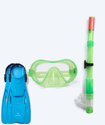 Watery snorkelsett til junior (8-15) - Jubal/Fleetwood - Grønn/blå