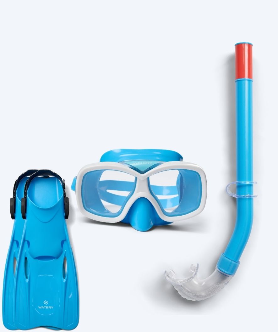 Watery snorkelsett til junior (8-15) - Misu/Fleetwood - Blå/blå