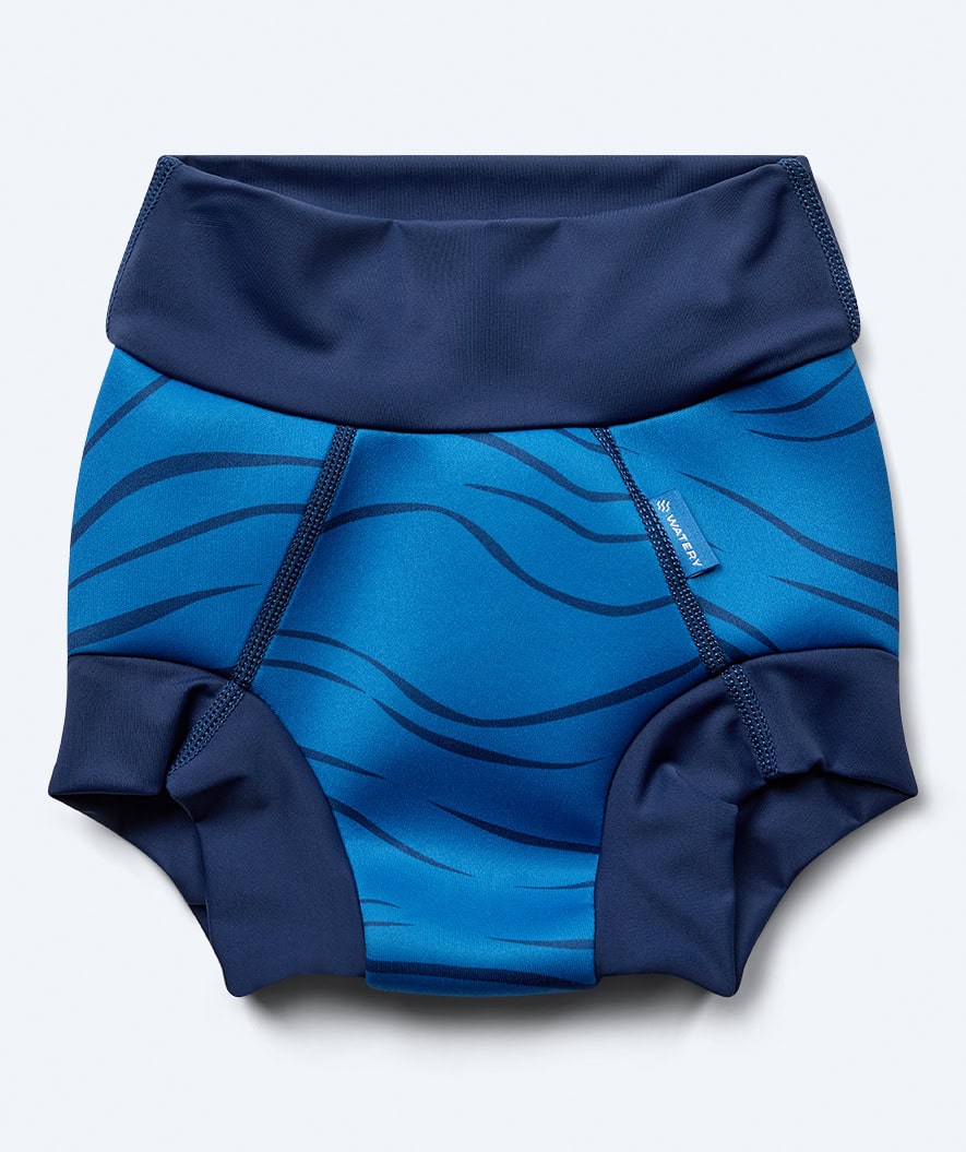 Watery bleiebadebukser til barn - Neoprene Swim Nappy - Fjord Blue
