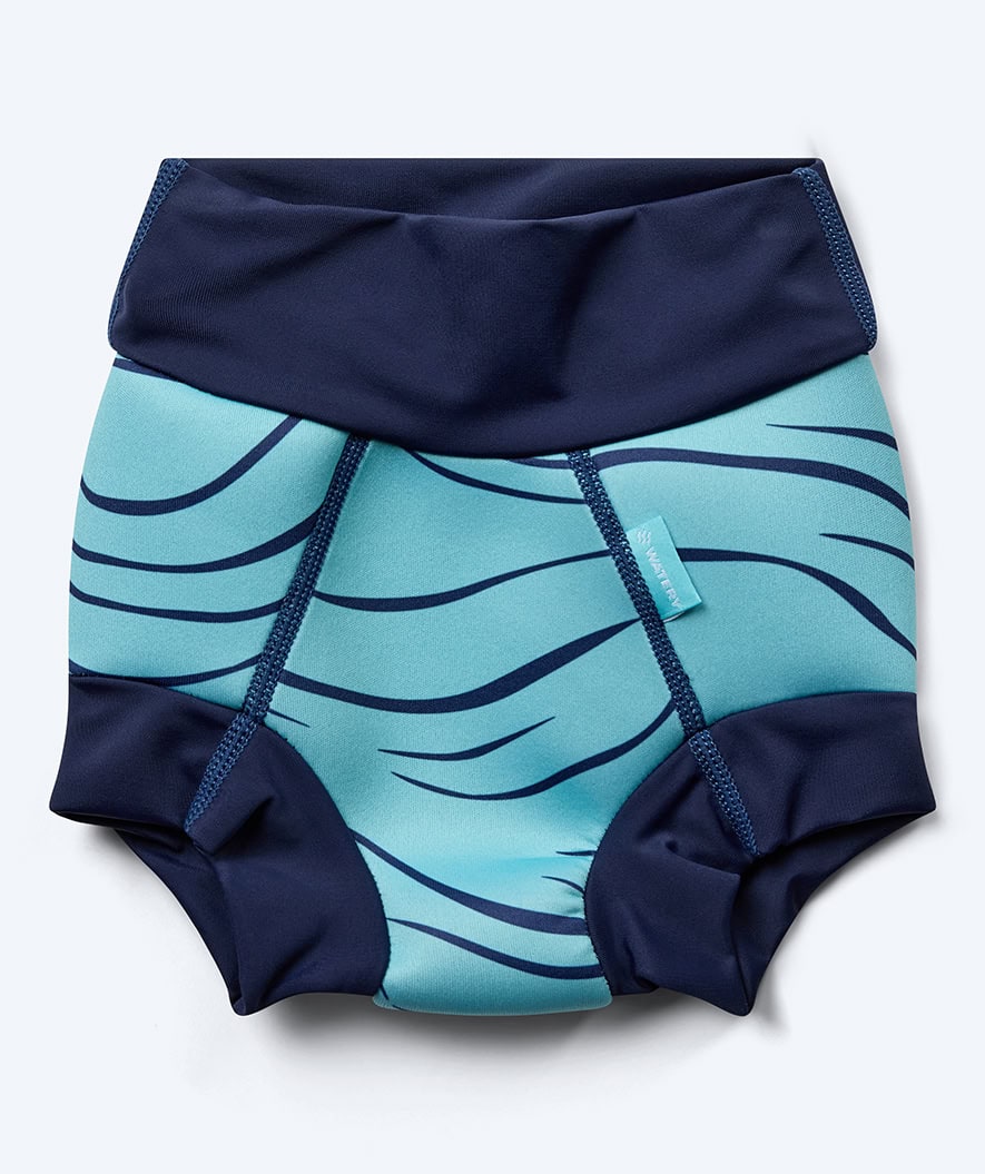 Watery bleiebadebukser til barn - Neoprene Swim Nappy - Turkis