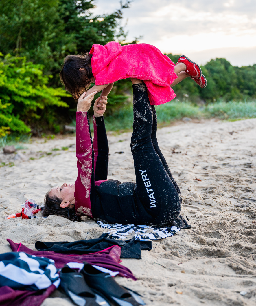 Watery våtdrakt til dame - Gecko (3mm) - Dust pink