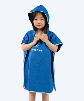 Watery badeponcho til barn (1-6) - Microfiber - Royal Blue