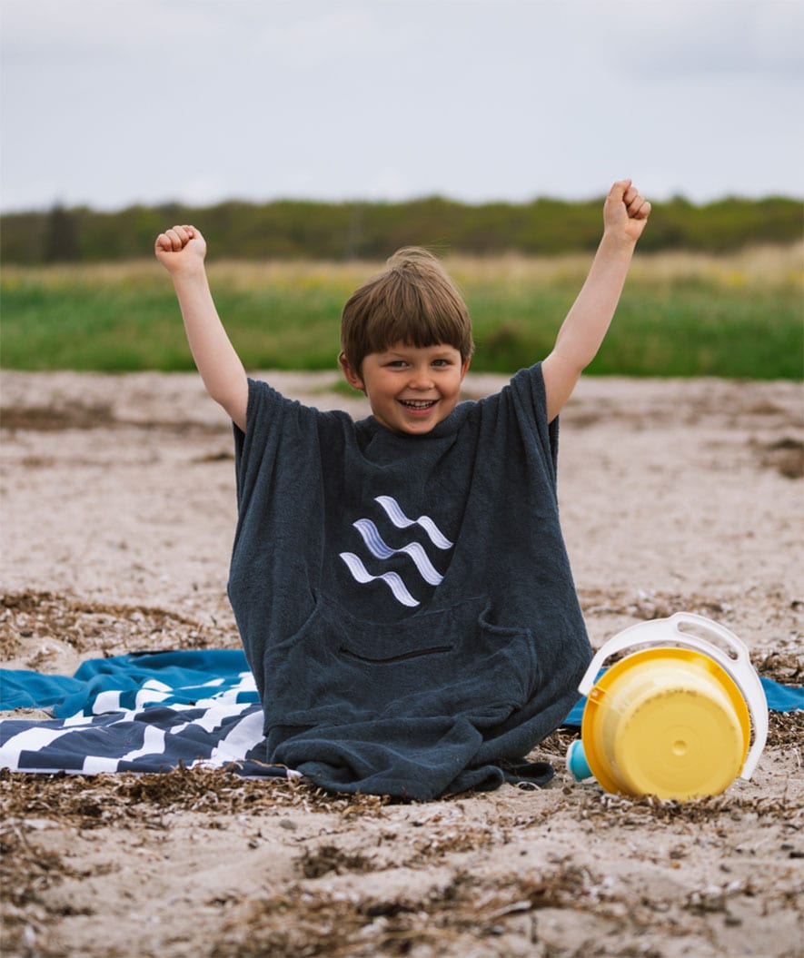 Watery microfiber håndkle (160 x 80 cm) - Eco Nebraska - Mørkeblå