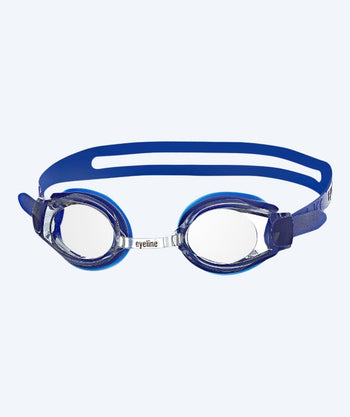 Eyeline nærsynt svømmebriller med styrke - (-1.5) til (-10.0) med klart glass - Mørkeblå