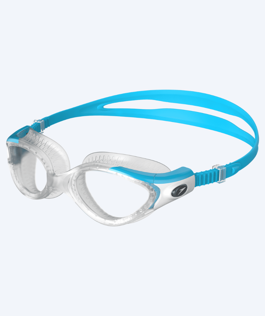 Speedo dame svømmebriller - Biofuse Flexiseal - Lyseblå (Klar Linse)
