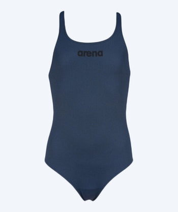 Arena badedrakt for jenter - Solid Swim Pro - Mørkeblå/svart