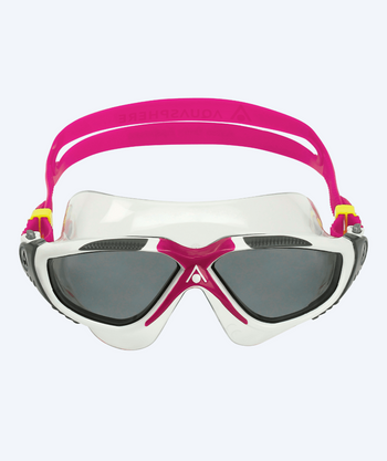 Aquasphere dame svømmemaske - Vista - Hvit/rosa (smoke linse)