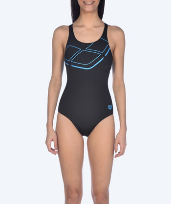 Arena svømmedrakt for damer - Essentials Swim Pro - Svart/blå