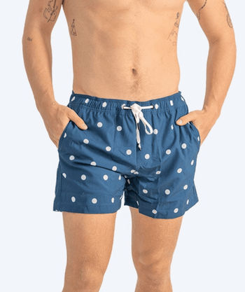 Watery badeshorts til menn - Clifford Eco - Mørkeblå/hvit