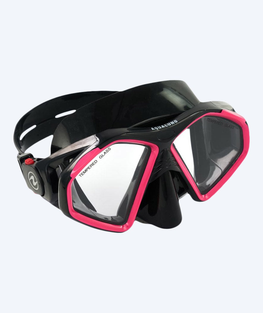 Aqualung dykkermaske for voksne - Hawkeye - Svart/rosa